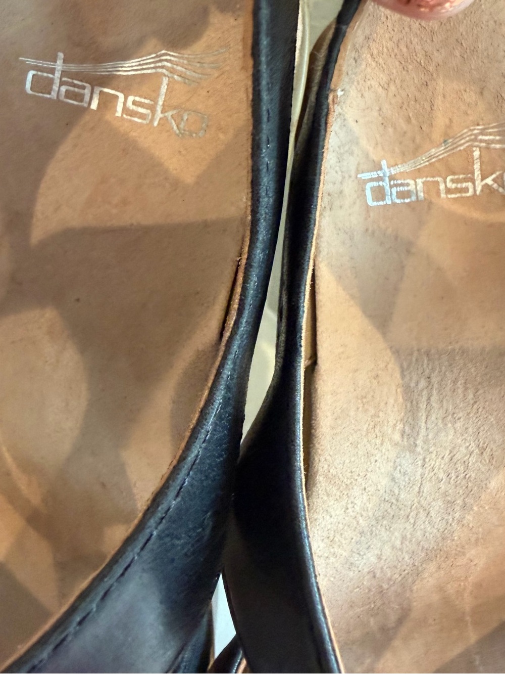 DANSKO Malena Sz 37 Women's Black Strappy Platform Sandals Velcro straps - Picture 6 of 8